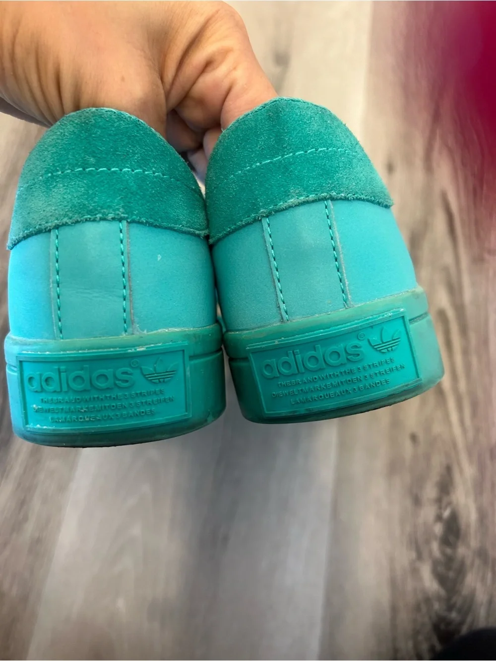 adidas Turquoise Low-Top Athletic Sneakers